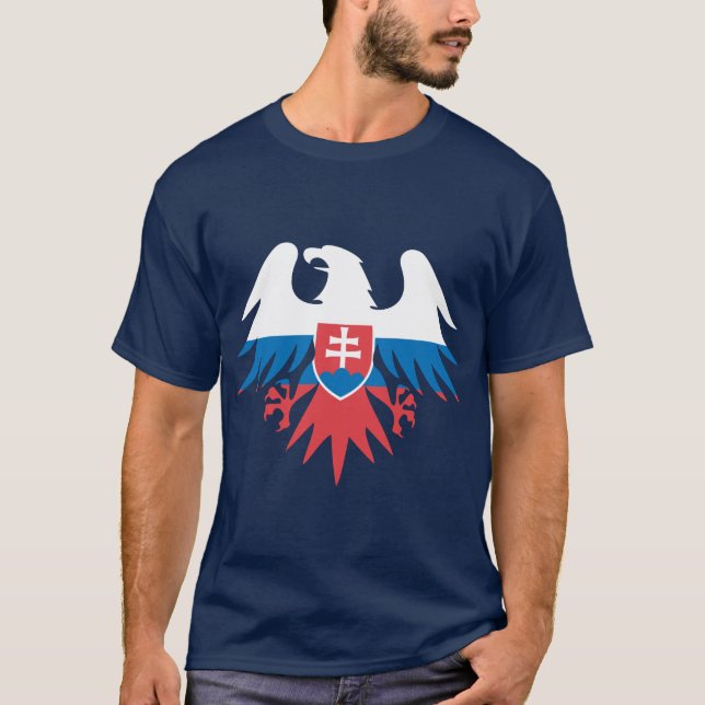 T-shirt Bandeira Eagle de Slovakia (Frente)