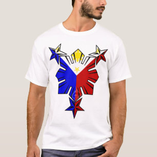 T-shirt Bandeira filipina Sun e estrelas
