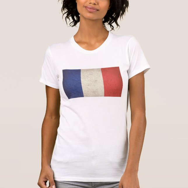 T-shirt Bandeira francesa afligida (Frente)