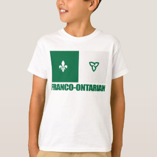 T-shirt Bandeira Franco-Ontariano