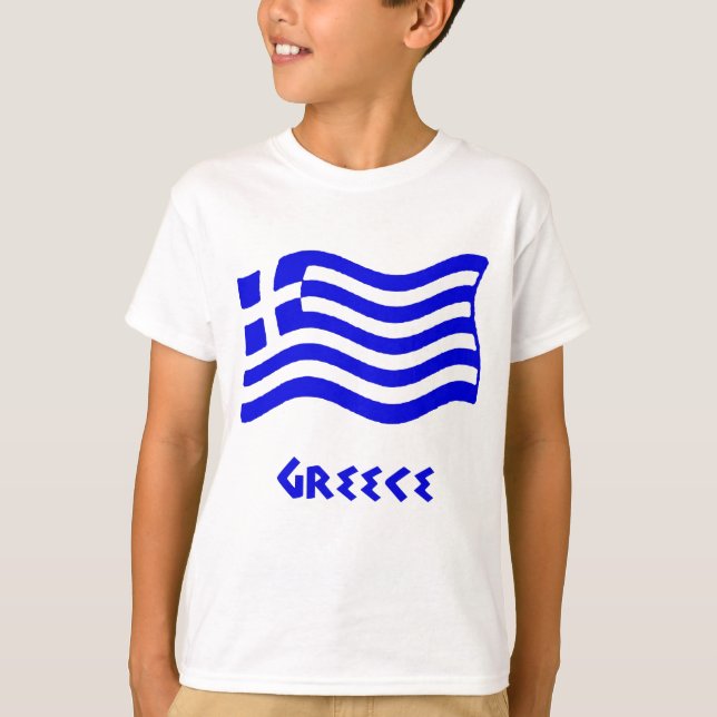 T-shirt Bandeira grega (acenar) (Frente)
