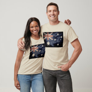T-shirt Bandeira Grunge Austrália 2