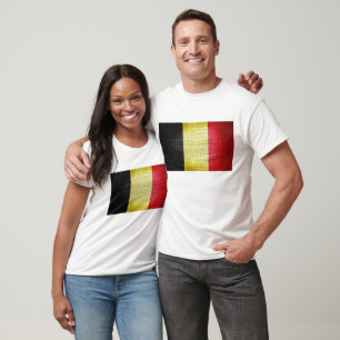 T-shirt Bandeira Grunge da Bélgica