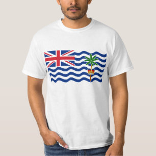 T-shirt Bandeira IO do território de Oceano Índico