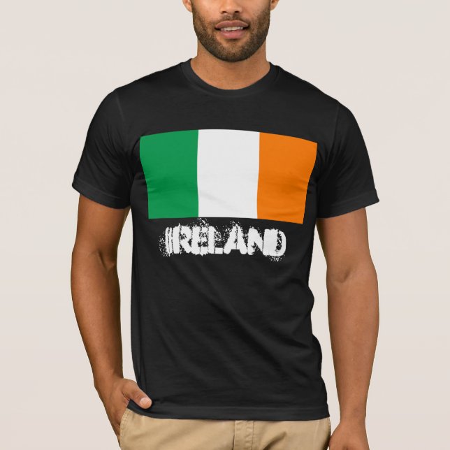 T-shirt Bandeira Irlanda e Irlanda (Dublin, Cork, Limerick (Frente)