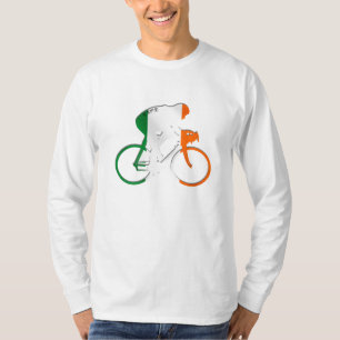 T-shirt Bandeira irlandesa do ciclismo de Eire da