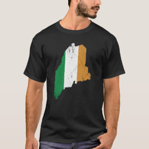 T-shirt Bandeira irlandesa sobre Maine