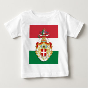 T-shirt Bandeira italiana com insígnia do Reino de Itália