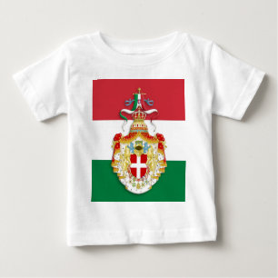 T-shirt Bandeira italiana com insígnias do reino de Italia