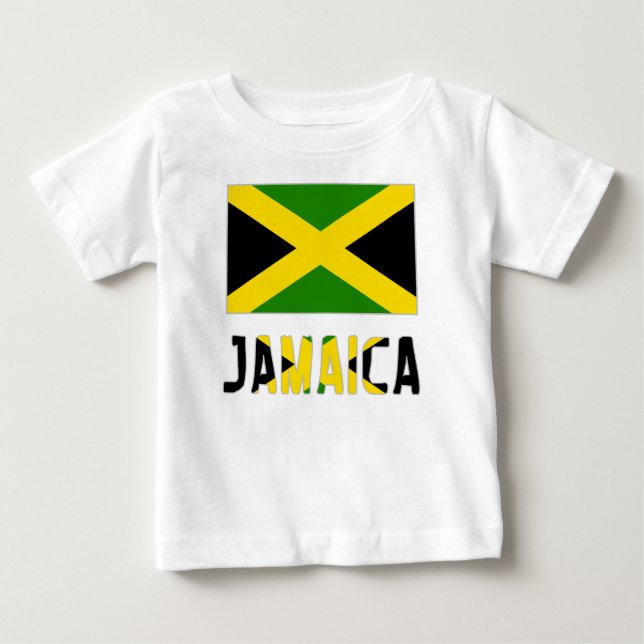 T-shirt Bandeira Jamaicana e Jamaica (Frente)