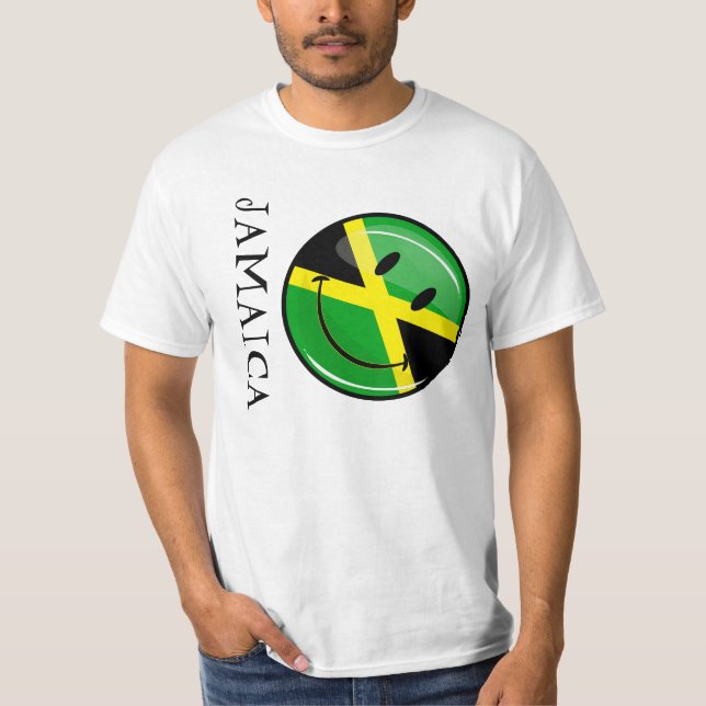 T-shirt Bandeira jamaicana sorridente (Frente)