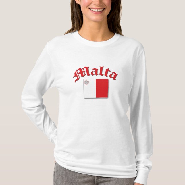 T-shirt Bandeira maltesa (Frente)