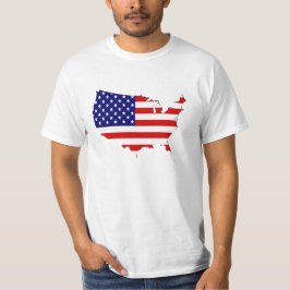 T-shirt Bandeira-mapa dos EUA