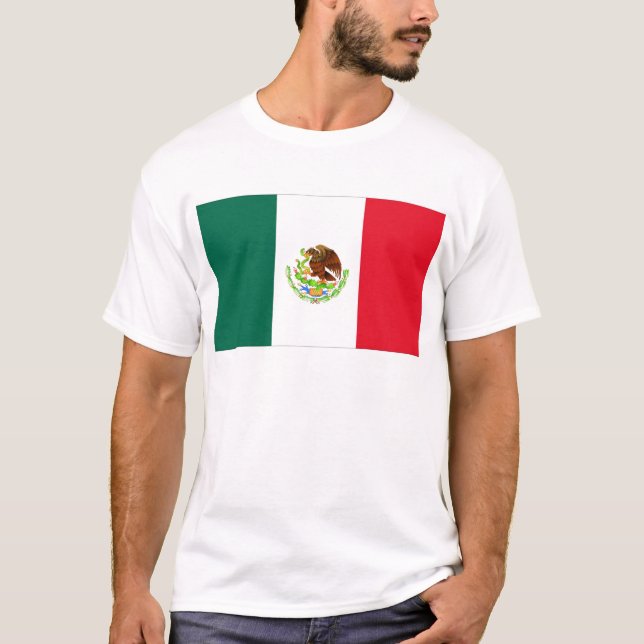 T-shirt Bandeira mexicana (Frente)