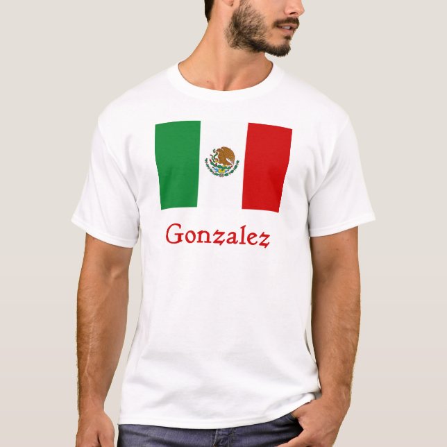 T-shirt Bandeira mexicana de Gonzalez (Frente)