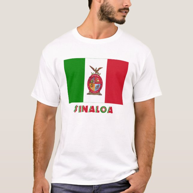 T-shirt Bandeira não oficial de Sinaloa (Frente)