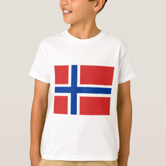 T-shirt Bandeira norueguesa feita sob encomenda (Norske