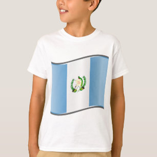 T-shirt Bandeira ondulada da Guatemala