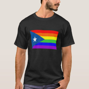 T-shirt bandeira orgulhosa alegre do arco-íris do país de