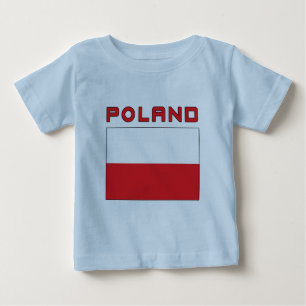 T-shirt Bandeira Polonesa com Polônia