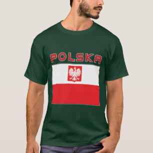T-shirt Bandeira polonesa do falcão com Polska