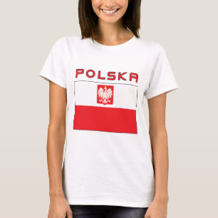 T-shirt Bandeira polonesa do falcão com Polska