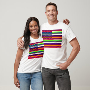 T-shirt Bandeira pop Art American