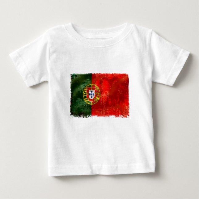 T-shirt Bandeira Portuguesa - Estilo retro (Frente)
