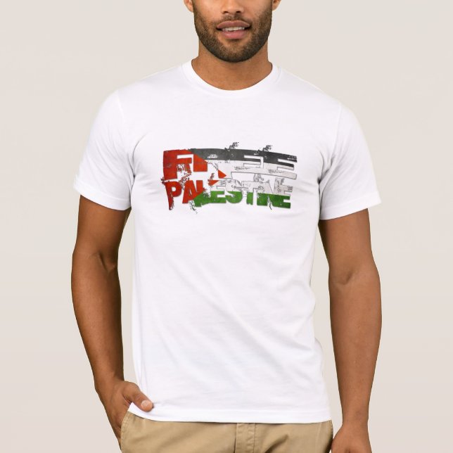 T-shirt Bandeira retro livre de Palestina (Frente)
