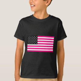 T-shirt bandeira rosa americana