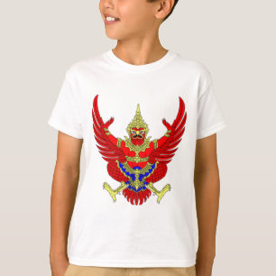 T-SHIRT BANDEIRA TAILANDESA DO EMBLEMA DA BRASÃO DE