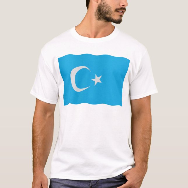 T-shirt bandeira uigur (Frente)