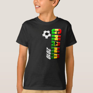 T-shirt Bandeira vertical do logotipo do futebol de Ghana
