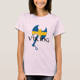 T-shirt Bandeira Viking sueca Ax de Suecia