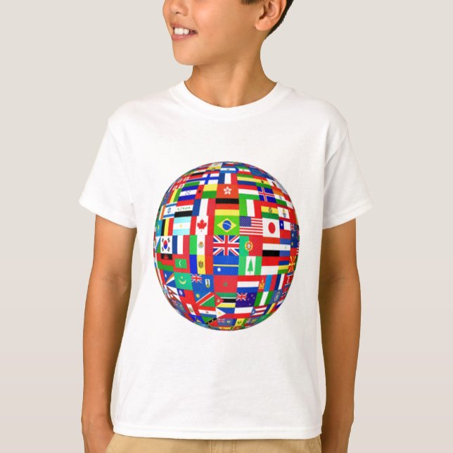 T-shirt Bandeiras do mundo (Frente)