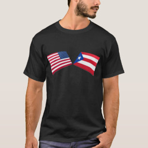 T-shirt Bandeiras dos E.U. & do Puerto Rico