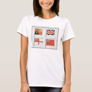 T-shirt Bandeiras marítimas britânicas, de um livro