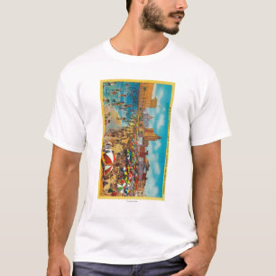 T-shirt Banhando-se na lagoa, Long Beach