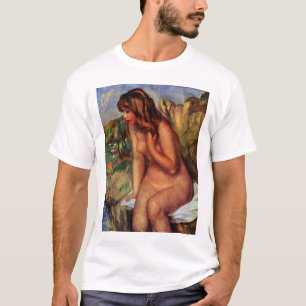 T-shirt Banho assentado em uma rocha por Pierre-Auguste
