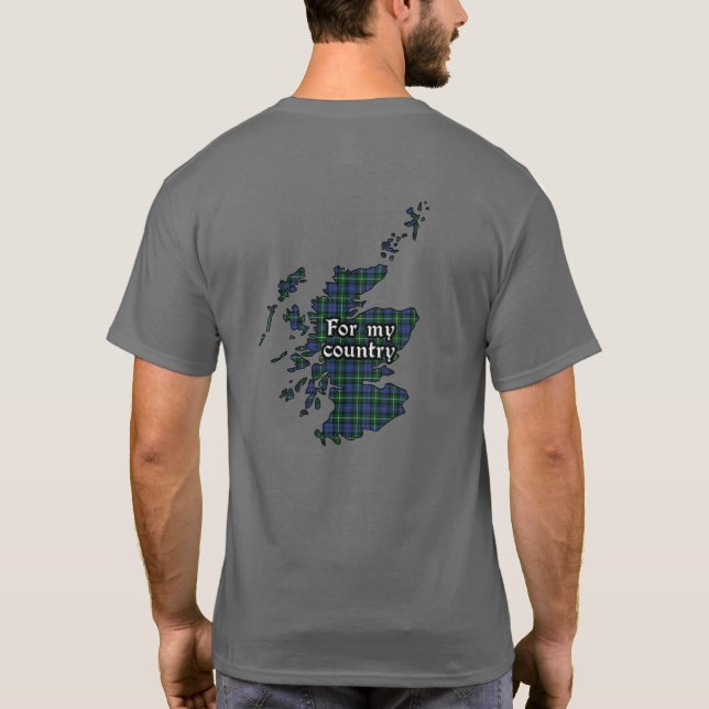 T-shirt Bannerman Clan Crachá e Tartan Adulto (Verso)