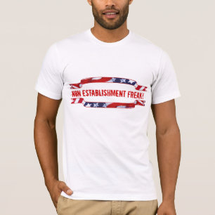 T-shirt Banners de vermelho, branco e azul são personaliz