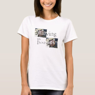 T-shirt Banqueiro faminto em branco