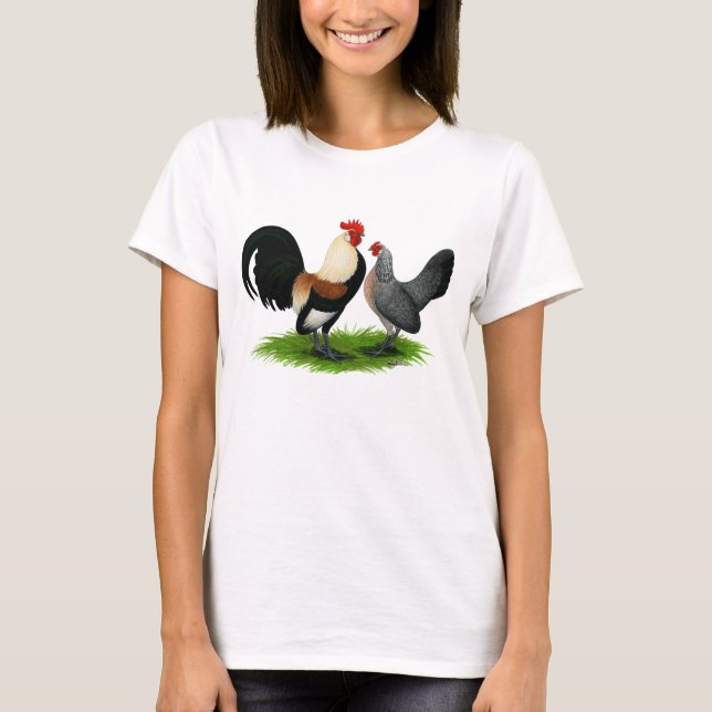T-shirt Bantams Holandeses: Cream Light Brown (Frente)