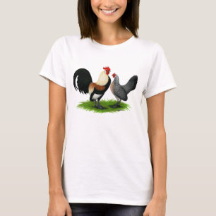 T-shirt Bantams holandeses:  Creme Castanho-Claro