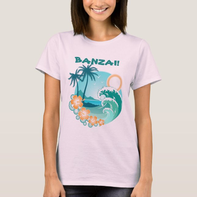 T-shirt Banzai Surfing (Frente)