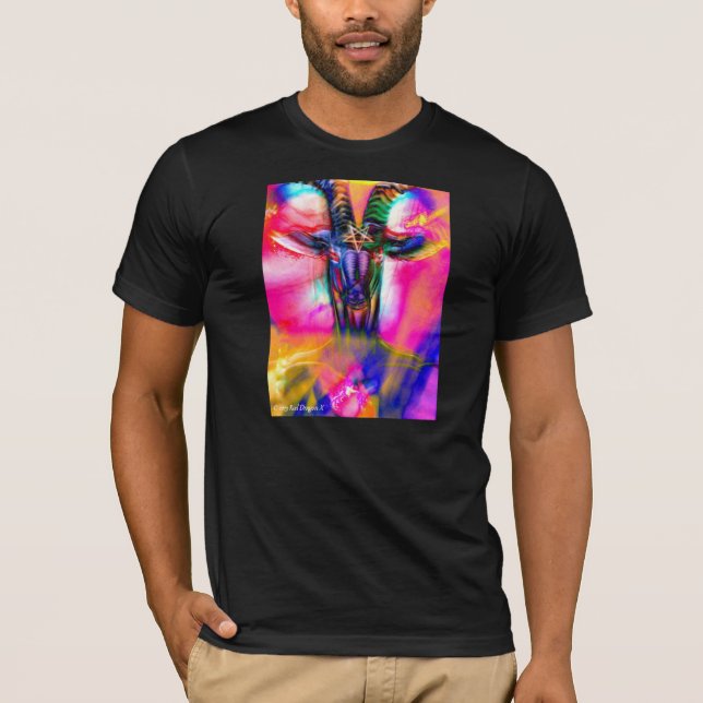 T-shirt Baphomet psicadélico (Frente)
