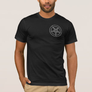T-shirt Baphomet T pesado 2 tomado partido