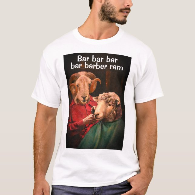 T-shirt bar Barber Ram Piada (Frente)