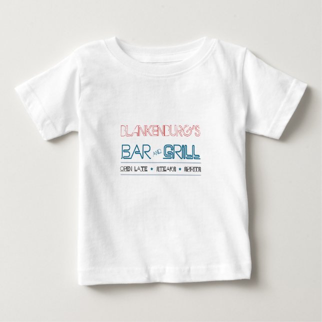 T-shirt Bar e grill, bebê! (Frente)