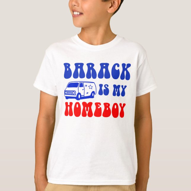 T-shirt Barack É Meu Ficar em casa (Frente)